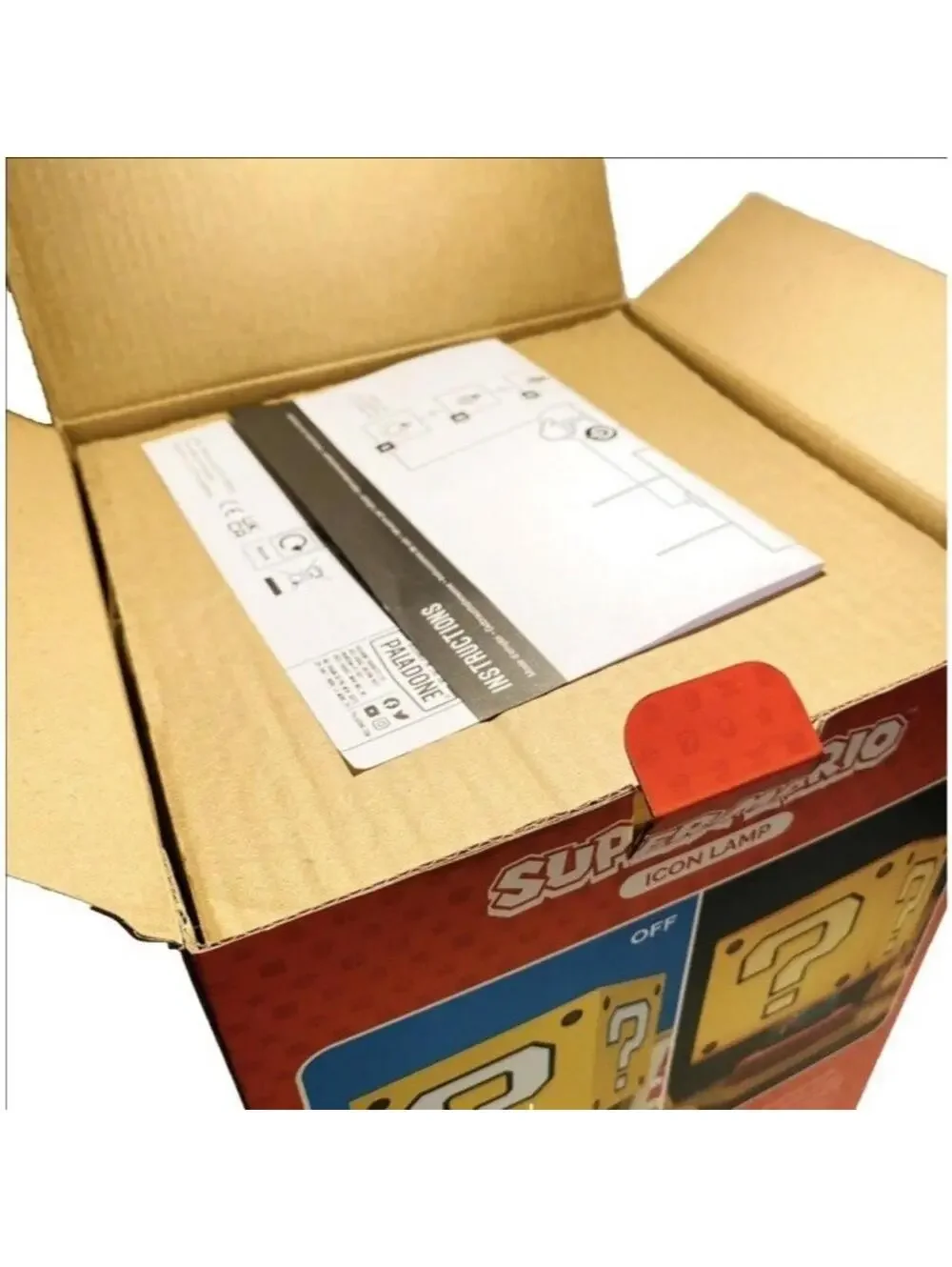 Super Mario Icon Cube LED Night Light, Dimmable Yellow Lamp, New, Nintendo